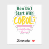 Cobolプログラミングコード入門ステッカー シール (シート)
