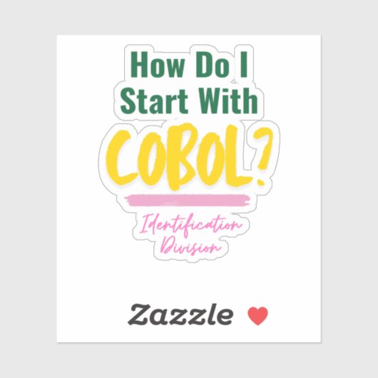 Cobolプログラミングコード入門ステッカー シール (シート)
