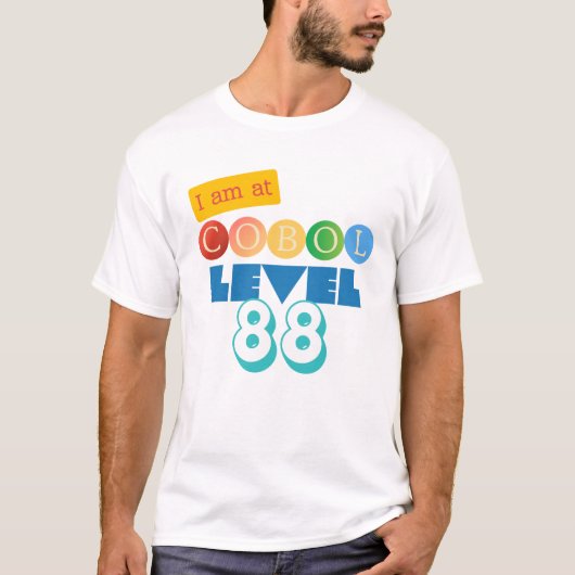Cobolプログラミングレベル88 Tシャツ (正面)