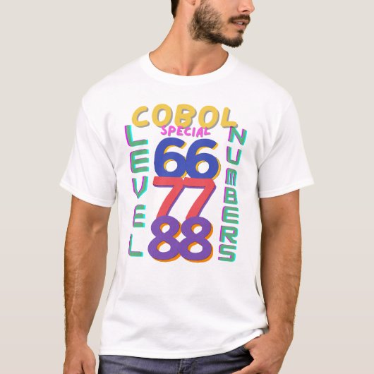Cobolプログラミング特殊レベル番号 Tシャツ (正面)