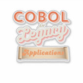 Cobolプログラミング言語のレガシー ステッカー シール (正面)