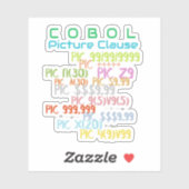 Cobolプログラミング言語のPICTURE句 シール (シート)