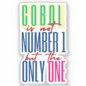 Cobolプログラミング言語は唯一のステッカー シール (正面)