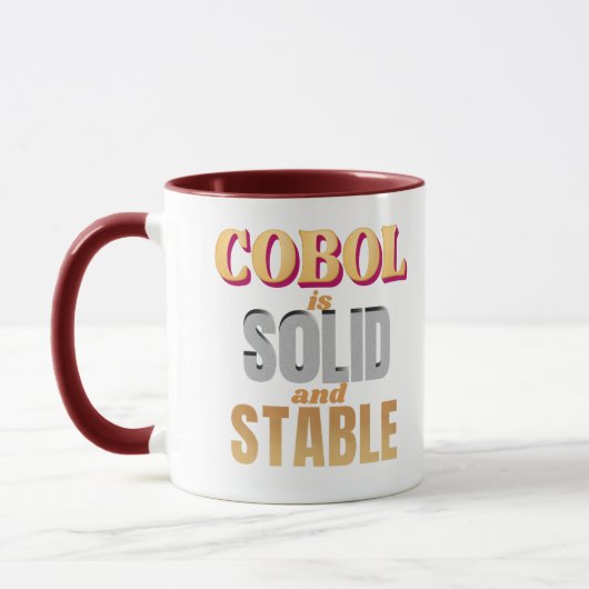 Cobolプログラミング言語は強力で安定しています マグカップ (左)