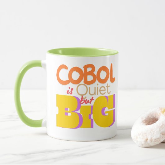 Cobolプログラミング言語は静かなる巨人 マグカップ (ドーナツ)