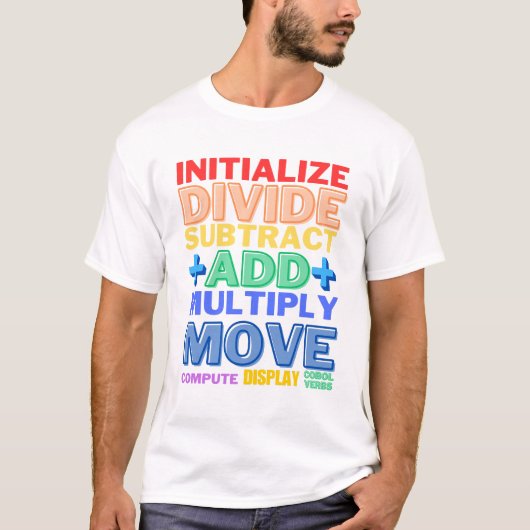COBOLプログラミング言語基本動詞 Tシャツ (正面)