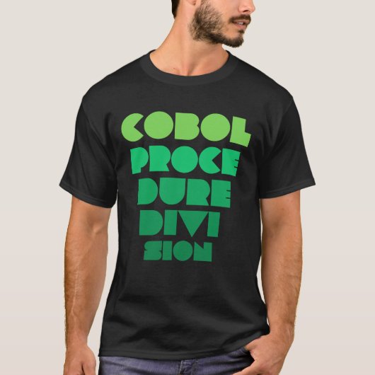 COBOLプログラミング言語手続き部 Tシャツ (正面)
