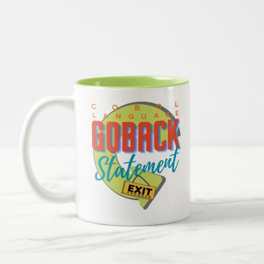 Cobolプログラミング言語GOBACK文 ツートーンマグカップ (左)