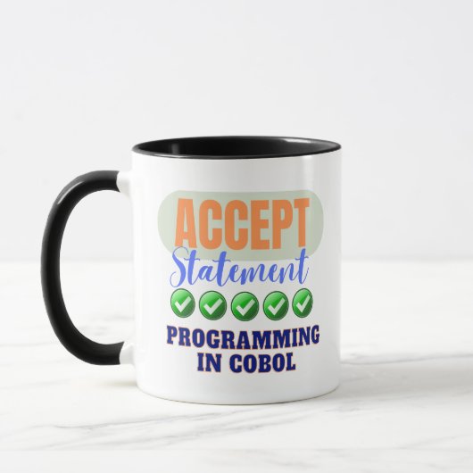 Cobolプログラミング Acceptステートメント付き マグカップ (左)