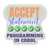 Cobolプログラミング ACCEPT文 ステッカー シール (正面)