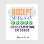 Cobolプログラミング ACCEPT文 ステッカー シール (シート)