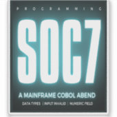 CobolプログラミングAbend Soc7ステッカー シール (正面)