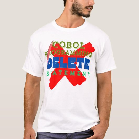 CobolプログラミングDelete文 Tシャツ (正面)