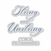 CobolプログラミングStringおよびUnstring動詞ステッカー シール (正面)