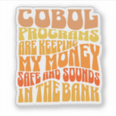 Cobolプログラムは銀行業務のステッカー シール (正面)