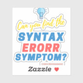 COBOL構文エラー・チャレンジTシャツ for コーダー シール (シート)