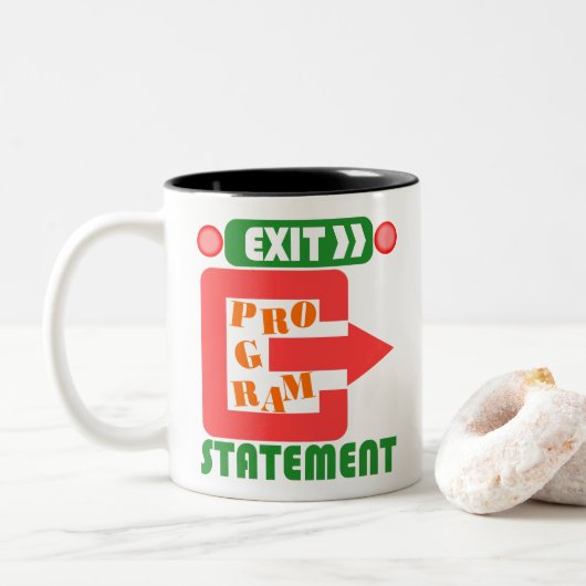 Cobol Exit Program Statement ツートーンマグカップ (ドーナツ)