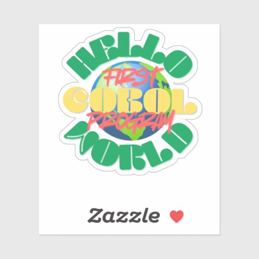 Cobol Hello World First Program in Sticker シール (シート)