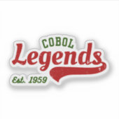 COBOL Legends Est. 1959 – A Retro Tech Sticker シール (正面)