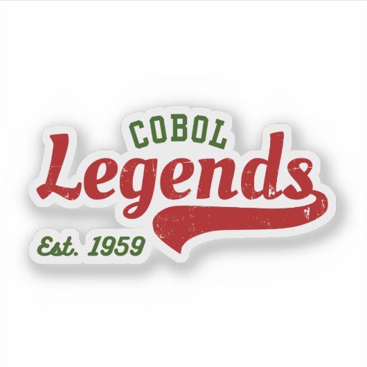 COBOL Legends Est. 1959 – A Retro Tech Sticker シール (正面)