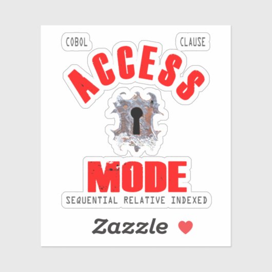 Cobol Programming Access Mode Sticker シール (シート)