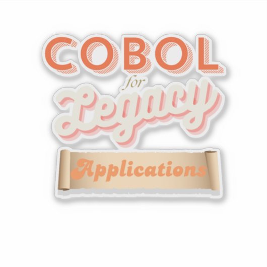 Cobol Programming Language Legacy Sticker シール (正面)