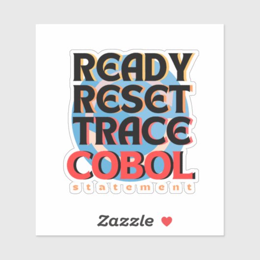 Cobol Programming Reset Trace Sticker シール (シート)