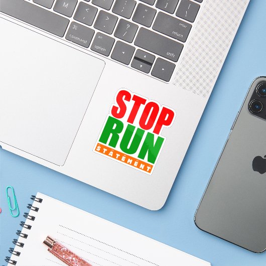 Cobol Programming Stop Run Statement Sticker シール (ノートパソコンとiPhone)