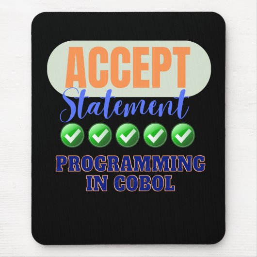 Cobol Programming With Accept Statement マウスパッド (正面)