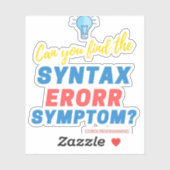 COBOL Syntax Error Challenge Tee for Coders  シール (シート)