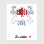 Cobol vs Java プログラミング言語対決 シール (シート)
