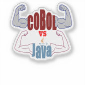 Cobol vs Java プログラミング言語対決 シール (正面)