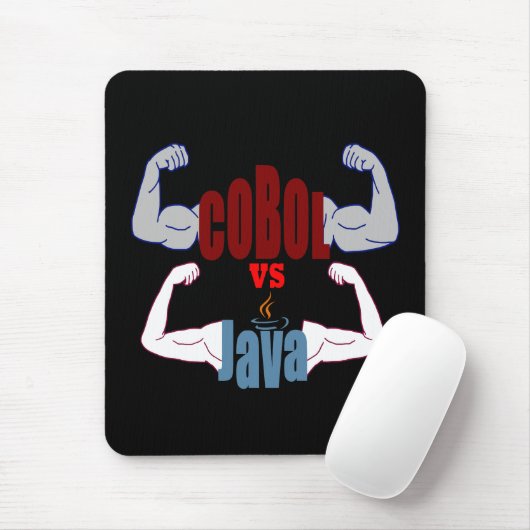 Cobol vs Java Programming Languages Showdown  マウスパッド (マウス)