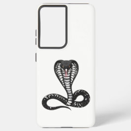 Cobra in Black Quilling Samsung Galaxy S21 Ultraケース