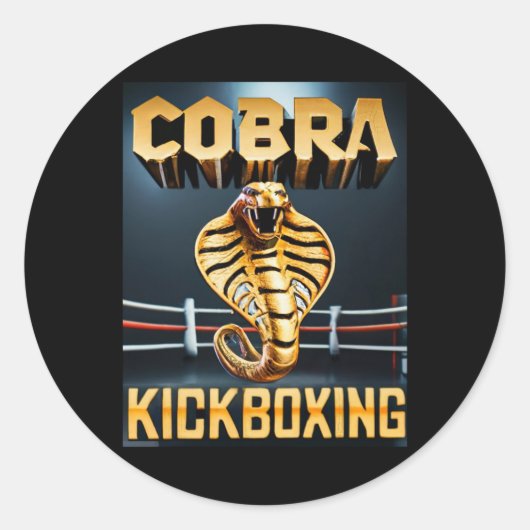 Cobra Kickboxing Design By Don Castillo  ラウンドシール (正面)