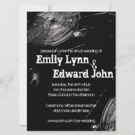 Cobwebs & White Spiders Virtual 結婚's 招待状