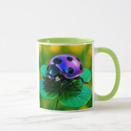 Coccinelle sur trèfle マグカップ
