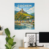 Cochem Germany Vintage Travel  ポスター (ホームオフィス)