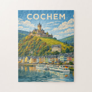 Cochem Germany Vintage Travel Art ジグソーパズル