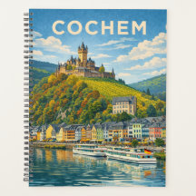 Cochem Germany Vintage Travel Art