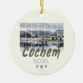 Cochem on the Moselleドイツヴィンテージ土産 セラミックオーナメント