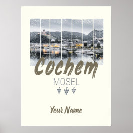Cochem on the Moselleドイツヴィンテージ土産 ポスター