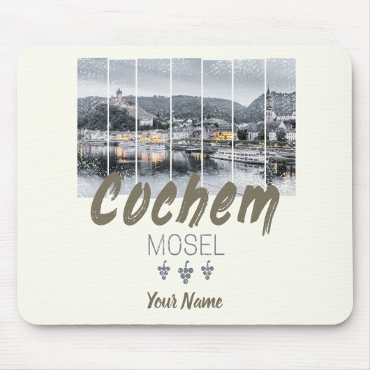 Cochem on the Moselleドイツヴィンテージ土産 マウスパッド (正面)