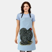 Cochin Mottled Hen エプロン (着用した状態)