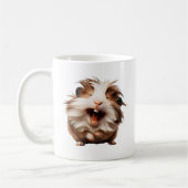 Cochon d'Inde drôle et expressif. コーヒーマグカップ (左)