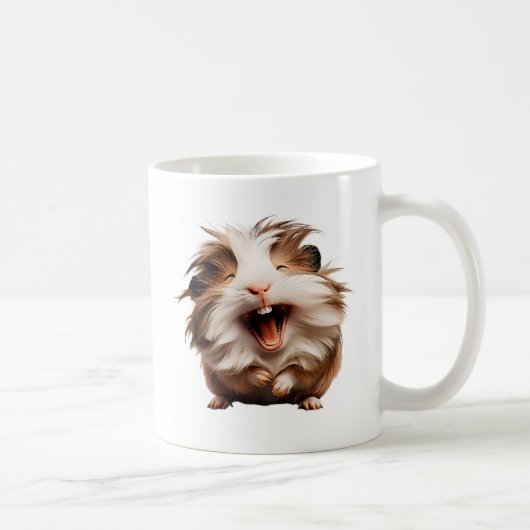 Cochon d'Inde drôle et expressif. コーヒーマグカップ (右)