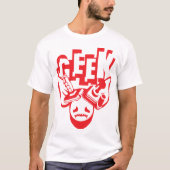 cochon geek manette jeux joystick video  tシャツ (正面)