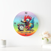 Cock-a-doodle-CRAP! ラージ壁時計 (ホーム)