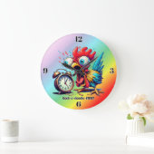 Cock-a-doodle-CRAP! ラージ壁時計 (ホーム)