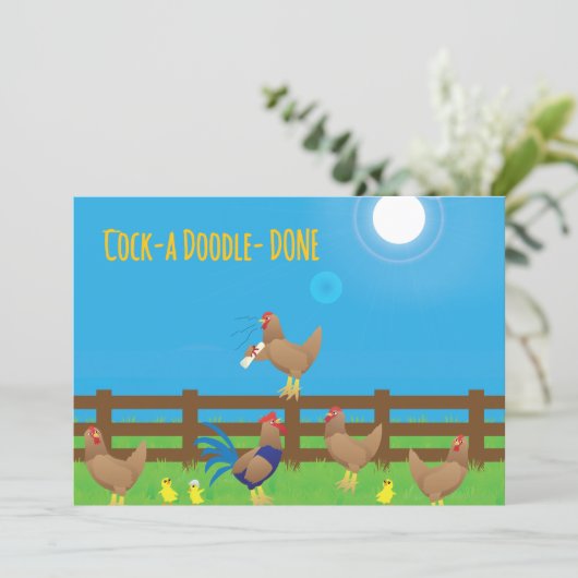 Cock-a doodle DONE Graduation 招待状 (スタンド正面)